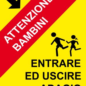 d-bond 40x50cm attenzione bambini
